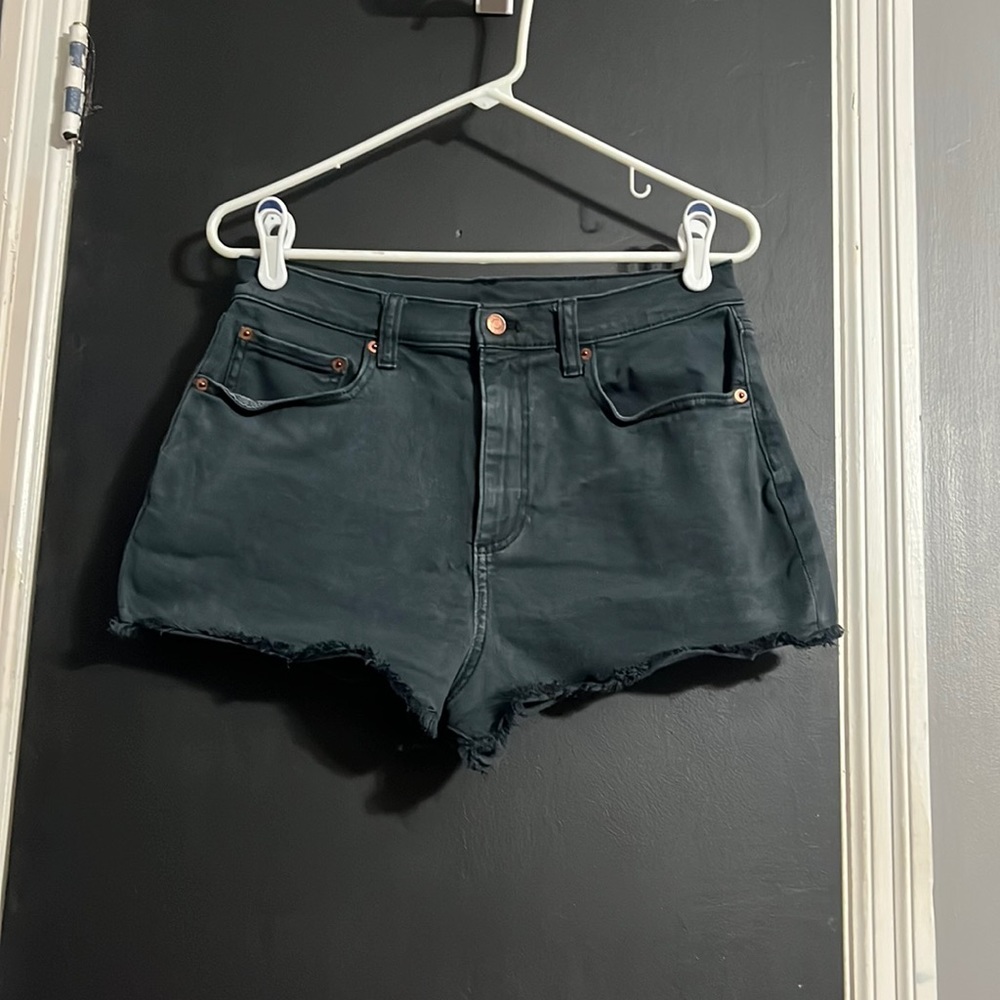VS PINK Faded Black Cutoff Denim Shorts Size: 10